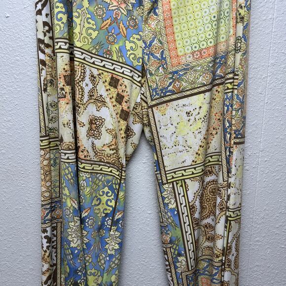 Chico's Patchwork Pull On Womens Pants Large Bohemian Free Spirited Hippie Beach - Picture 5 of 16